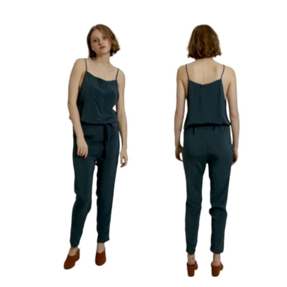 HUMANOID Blen Oversized Jumpsuit Straight Leg Drop Crotch Pocket Minimalist Wide